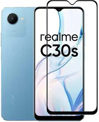VISHRN Edge To Edge Tempered Glass for Realme C30s(Pack of 1)