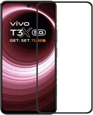 LIKEDESIGN Edge To Edge Tempered Glass for vivo T3x 5G(Pack of 1)