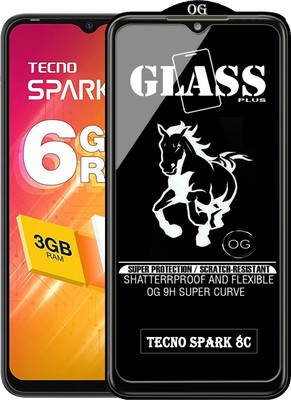 PFOAM Edge To Edge Tempered Glass for TECNO SPARK 8C(Pack of 1)