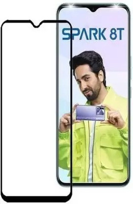VISHZONE Edge To Edge Tempered Glass for Tecno Spark 8T(Pack of 1)