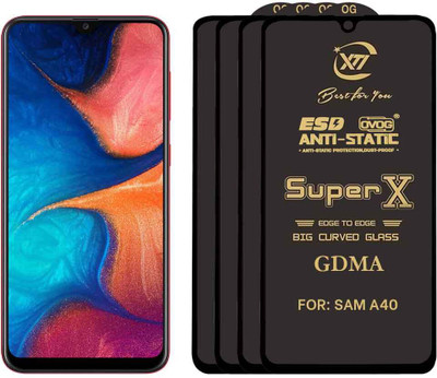 GDMA Edge To Edge Tempered Glass for SAMSUNG A40(Pack of 4)