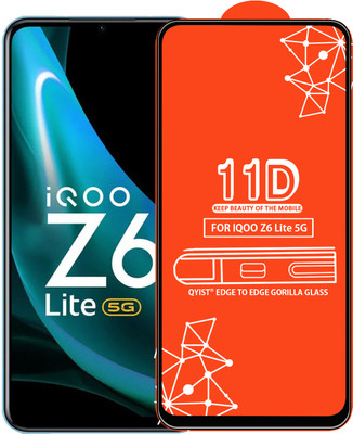 Qyist Edge To Edge Tempered Glass for IQOO Z6 Lite 5G(Pack of 1)