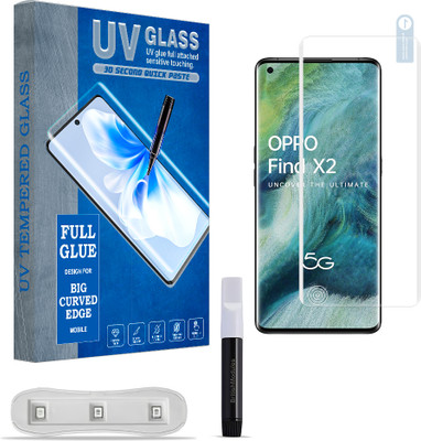 tombik Edge To Edge Tempered Glass for OPPO Find X2 Front Curve UV Tempered Glass Guard Screen Protector(Pack of 1)
