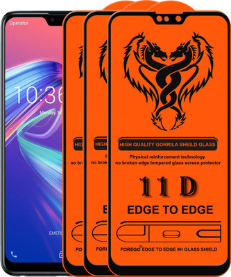 Forego Edge To Edge Tempered Glass for Asus Zenfone Max Pro M2(Pack of 3)