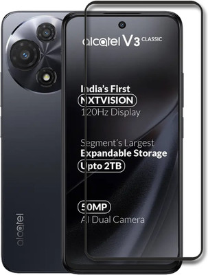 INFINITYWORLD Edge To Edge Tempered Glass for Alcatel V3 Classic 5G(Pack of 1)