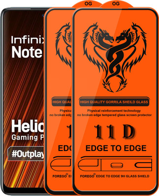 Forego Edge To Edge Tempered Glass for Infinix Note 10(Pack of 2)
