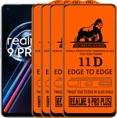 TWIGLO Edge To Edge Tempered Glass for REALME 9 PRO PLUS(Pack of 4)