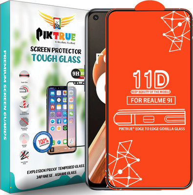 PikTrue Edge To Edge Tempered Glass for Realme 9I(Pack of 1)