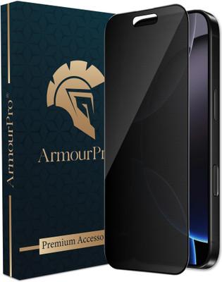 ArmourPro Edge To Edge Tempered Glass for iPhone 16 Pro, Apple iPhone 16 Pro, Matte Privacy Anti Spy Glass(Pack of 1)