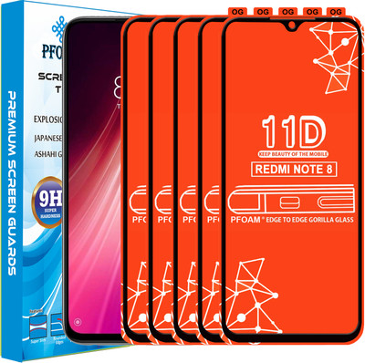 PFOAM Edge To Edge Tempered Glass for REDMI NOTE 8(Pack of 5)