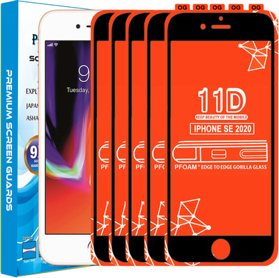 PFOAM Edge To Edge Tempered Glass for APPLE IPHONE SE 2020(Pack of 5)