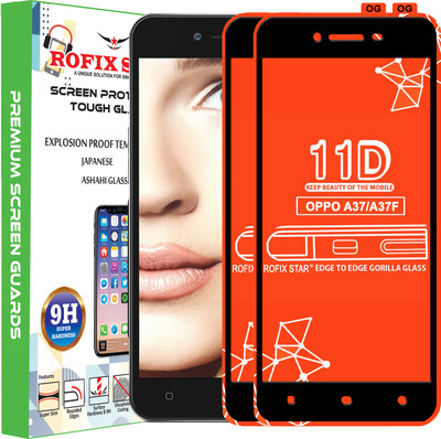 Rofix star Edge To Edge Tempered Glass for Oppo A37(Pack of 2)