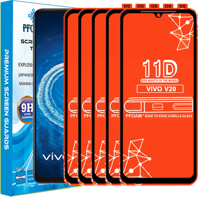 PFOAM Edge To Edge Tempered Glass for VIVO V20(Pack of 5)
