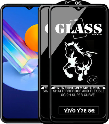 PFOAM Edge To Edge Tempered Glass for VIVO Y72 5G(Pack of 2)