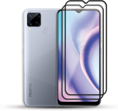 PROACCS Edge To Edge Tempered Glass for REALME C15(Pack of 2)