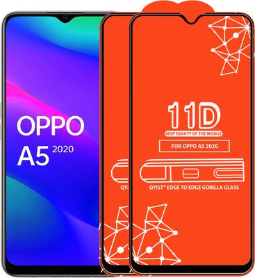 Qyist Edge To Edge Tempered Glass for Oppo A5 2020(Pack of 2)