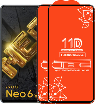 Qyist Edge To Edge Tempered Glass for Iqoo Neo 6 5G(Pack of 2)
