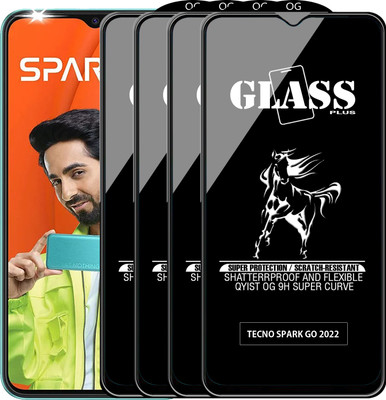 Qyist Edge To Edge Tempered Glass for TECNO SPARK GO 2022(Pack of 4)