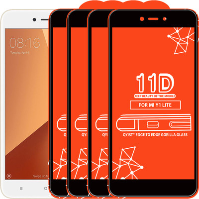 Qyist Edge To Edge Tempered Glass for Mi Redmi Y1 Lite(Pack of 4)