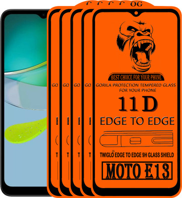 TWIGLO Edge To Edge Tempered Glass for MOTO E13(Pack of 5)