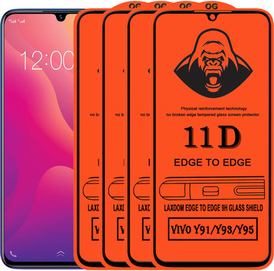 Laxdom Edge To Edge Tempered Glass for VIVO Y95(Pack of 4)