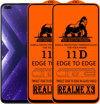 11D Edge To Edge Tempered Glass for REALME X3(Pack of 2)