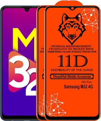 DeepzHub Edge To Edge Tempered Glass for Samsung M32 4G(Pack of 2)