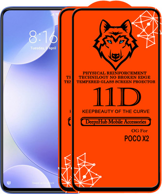 CRodible Edge To Edge Tempered Glass for POCO X2(Pack of 2)