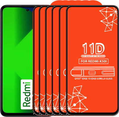 Qyist Edge To Edge Tempered Glass for Xiaomi Redmi K50I(Pack of 6)