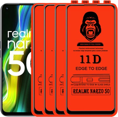 Rofix star Edge To Edge Tempered Glass for REALME NARZO 50(Pack of 4)