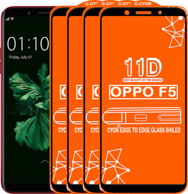 CYOR Edge To Edge Tempered Glass for Oppo F5(Pack of 4)