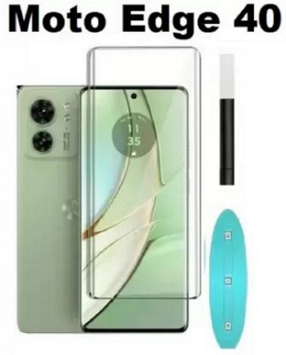 Skyforce Edge To Edge Tempered Glass for Motorola Edge 40, Motorola Edge 40 NEO, Moto Edge 40, Moto Edge 40 Neo, uv(Pack of 1)