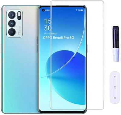 Bigil Edge To Edge Tempered Glass for OPPO Reno6 Pro 5G, UV Curved Screen Protector(Pack of 1)