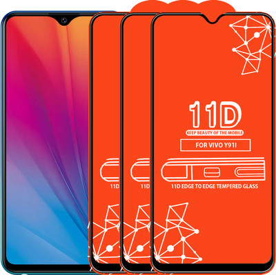 Roxel Edge To Edge Tempered Glass for Vivo Y91I(Pack of 3)