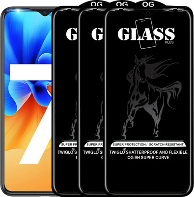TWIGLO Edge To Edge Tempered Glass for TECNO SPARK 7(Pack of 3)