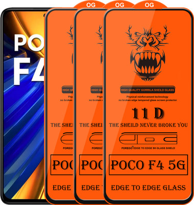 Forego Edge To Edge Tempered Glass for Poco F4 GT(Pack of 3)