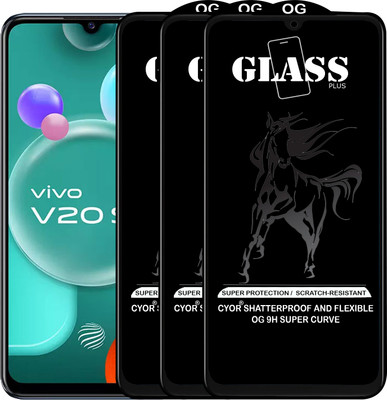 CYOR Edge To Edge Tempered Glass for VIVO V20SE(Pack of 3)