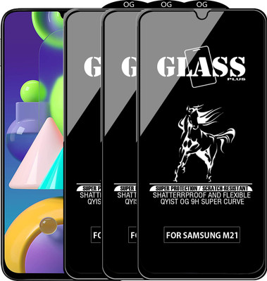 Qyist Edge To Edge Tempered Glass for SAMSUNG GALAXY M21(Pack of 3)