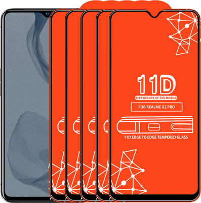 Qyist Edge To Edge Tempered Glass for Realme X2 Pro(Pack of 5)