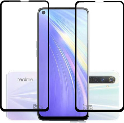 NIMMIKA ENTERPRISES Edge To Edge Tempered Glass for Realme 6 D+ Tempered Glass(Pack of 2)