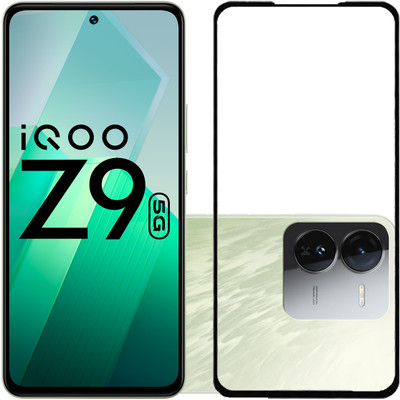 ojucase Edge To Edge Tempered Glass for iQOO Z9 5G, iQOO Z9(Pack of 1)