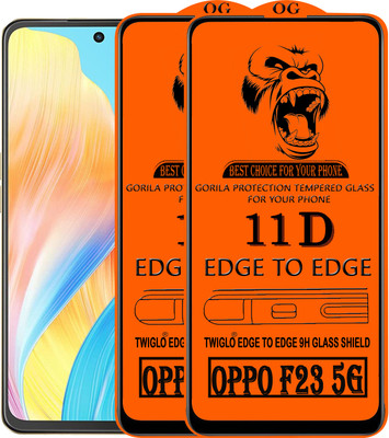 TWIGLO Edge To Edge Tempered Glass for OPPO F23 5G(Pack of 3)
