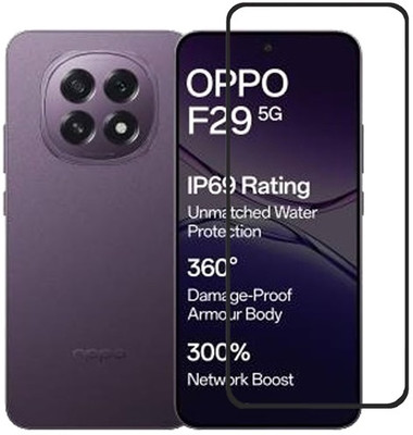 NIMMIKA ENTERPRISES Edge To Edge Tempered Glass for Oppo F29 5G(Edge-to-Edge Coverage | 9H Hardness Protection | High-Definition Clarity | Bubble-Free Installation | Shatter-Resistant Technology | Oleophobic Coating | Case-Friendly Design)(Pack of 1)