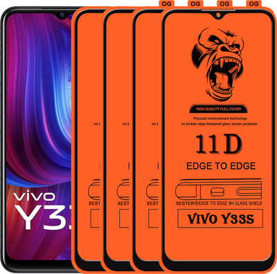 PFOAM Edge To Edge Tempered Glass for VIVO Y33S(Pack of 4)
