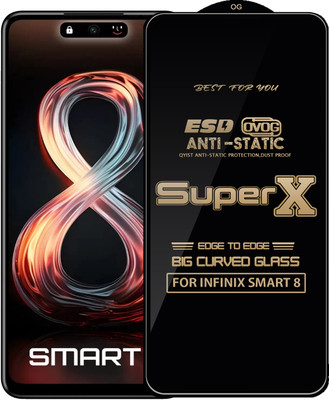 Qyist Edge To Edge Tempered Glass for INFINIX SMART 8(Pack of 1)