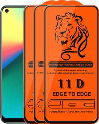 elevend Edge To Edge Tempered Glass for Realme 6(Pack of 3)