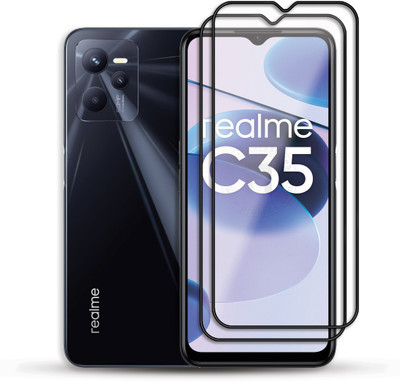 PROACCS Edge To Edge Tempered Glass for REALME C35(Pack of 2)