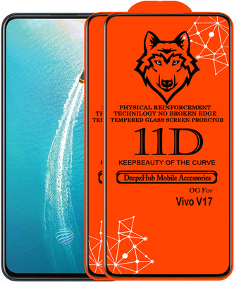 DeepzHub Edge To Edge Tempered Glass for Vivo V17(Pack of 2)