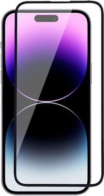 ShieldTech Edge To Edge Tempered Glass for Apple iPhone 14 Pro Premium Screen Guard - Screen Protector for Apple iPhone 14 Pro (Black)(Pack of 1)