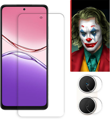 ARBAN Edge To Edge Tempered Glass for Oppo A5x 5G FRONT Tempered Screen Protector | Anti-Scratch | Edge to Edge Full Coverage | 9H Hardness ( 1 FRONT SCREEN GUARD + 1 CAMERA LENS PROTECTOR + 1 FREE BACK EMBOSSED SKIN026 )(Pack of 1)